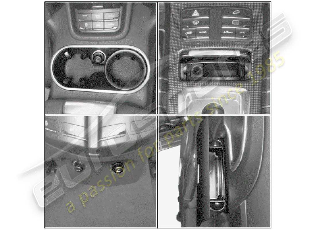 porsche 2009 (tequipment cayenne) smoker package parts diagram
