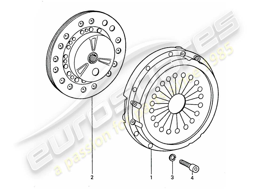 porsche 1976 (911) clutch part diagram