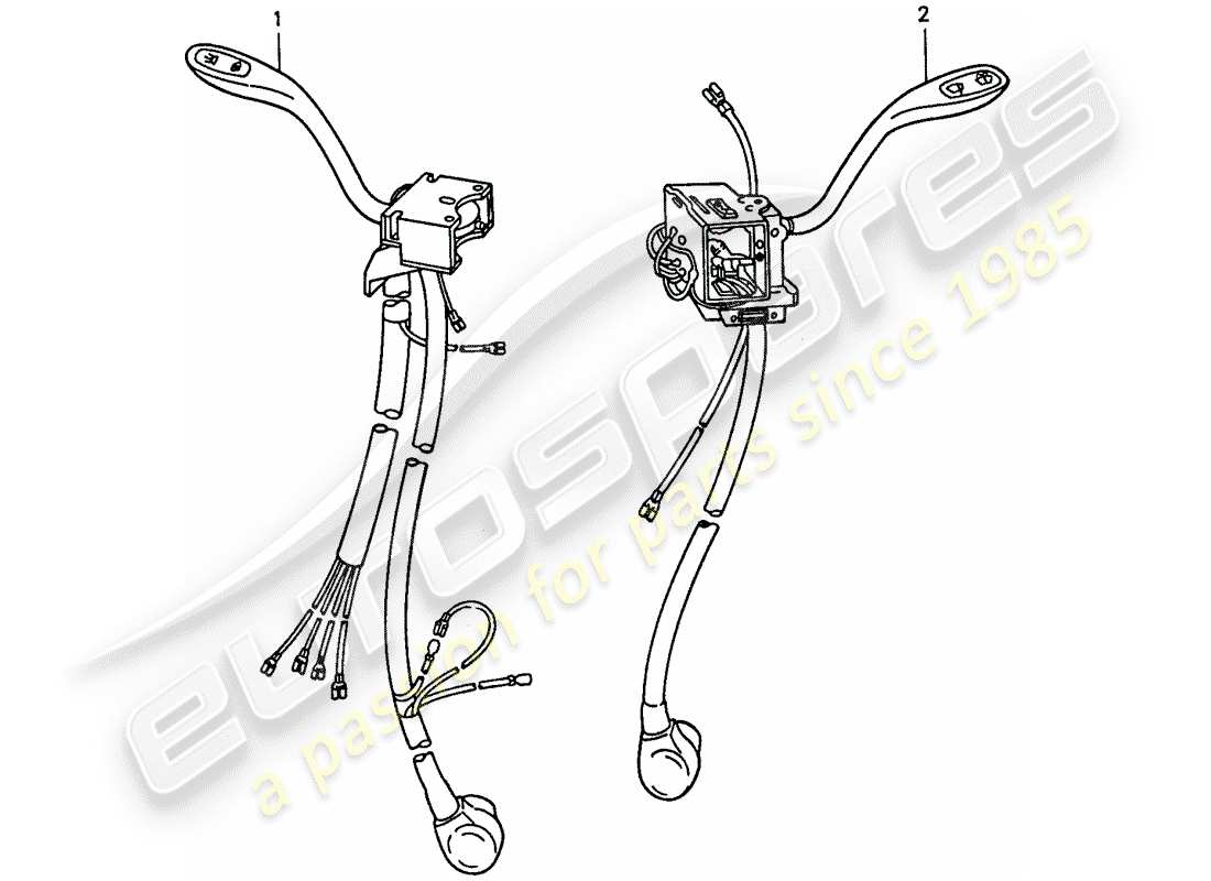 porsche 1977 (911) steering column switch part diagram