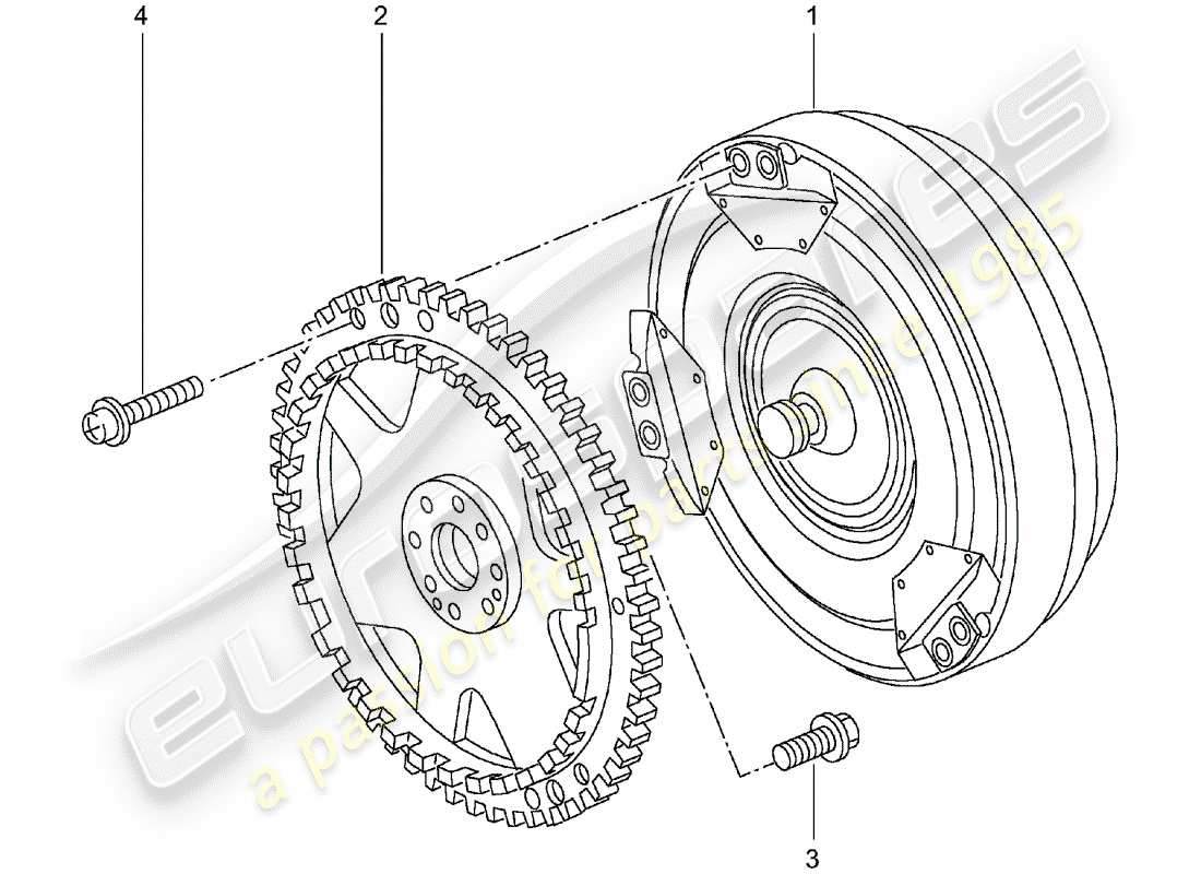 porsche 2003 (996) tiptronic - torque converter - driving disk - d - mj 2002>> part diagram