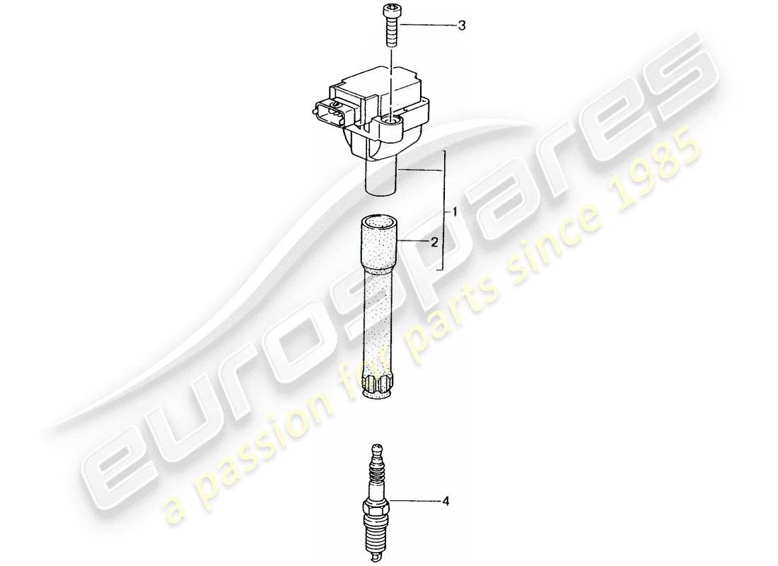 porsche 2004 (996) ignition system part diagram