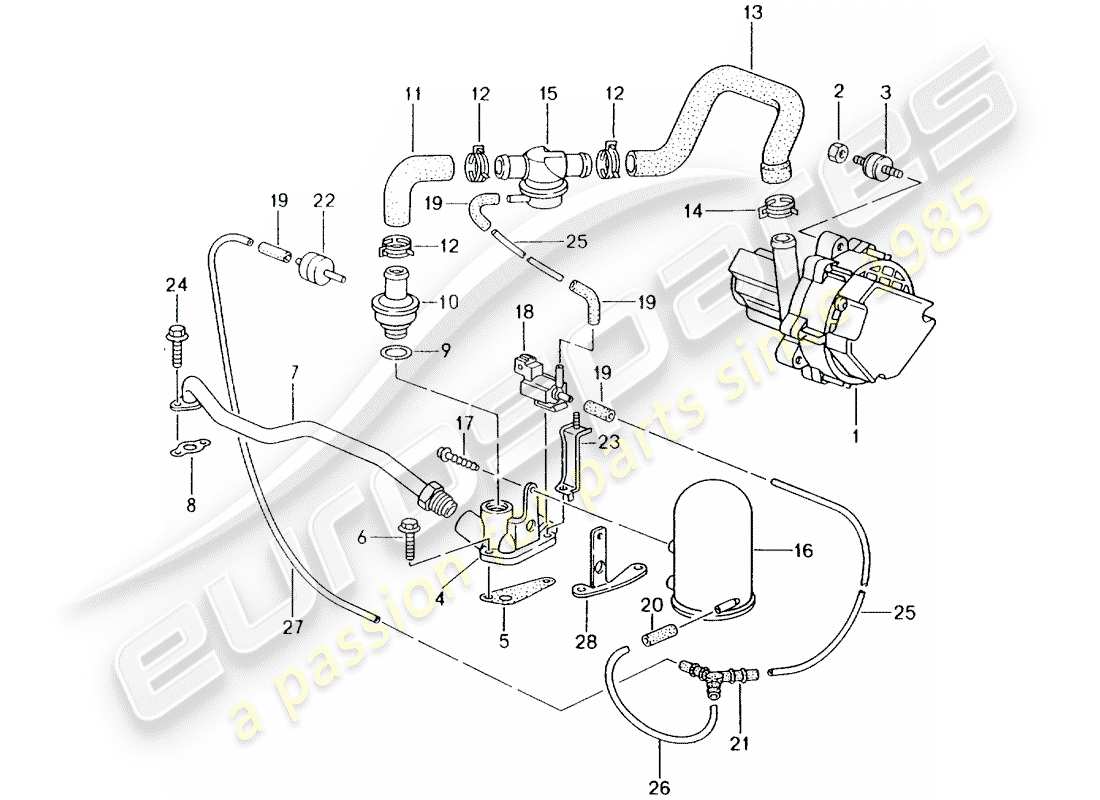 porsche 2003 (986 boxster) secondary air pump d >>- mj 1999 parts diagram
