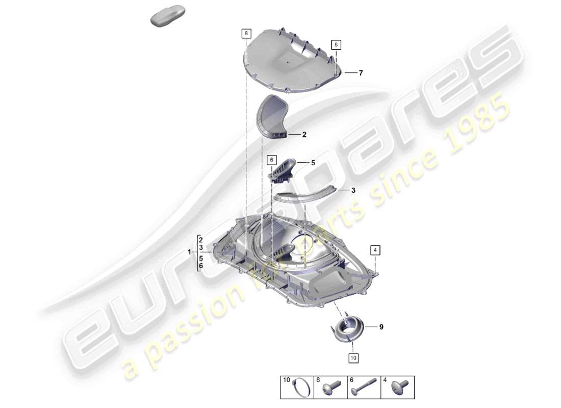 porsche 2020 (718 boxster spyder) air filter parts diagram