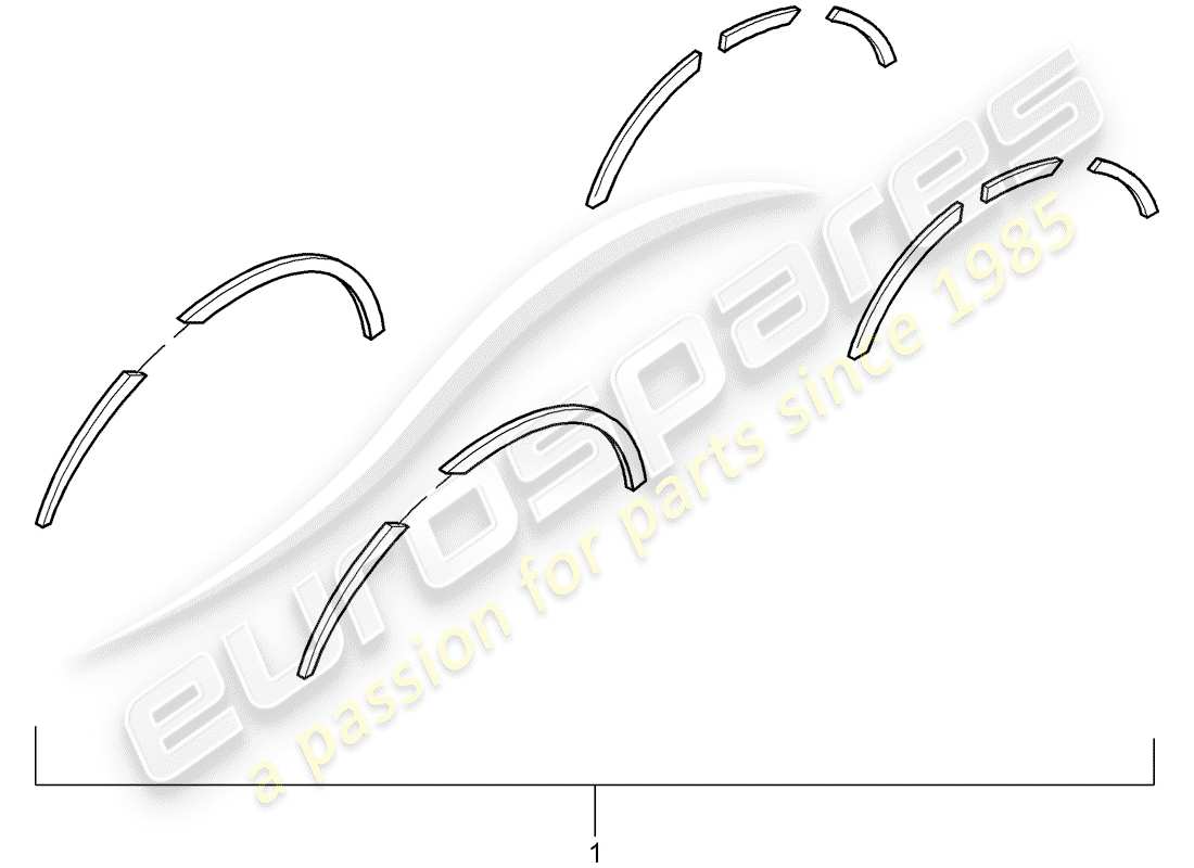 porsche 2016 (tequipment cayenne) fender flare parts diagram