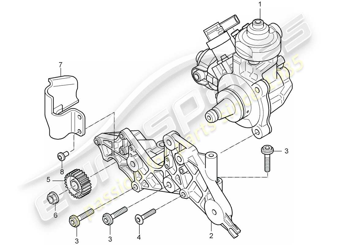 porsche cayenne (2007) high pressure pump parts diagram
