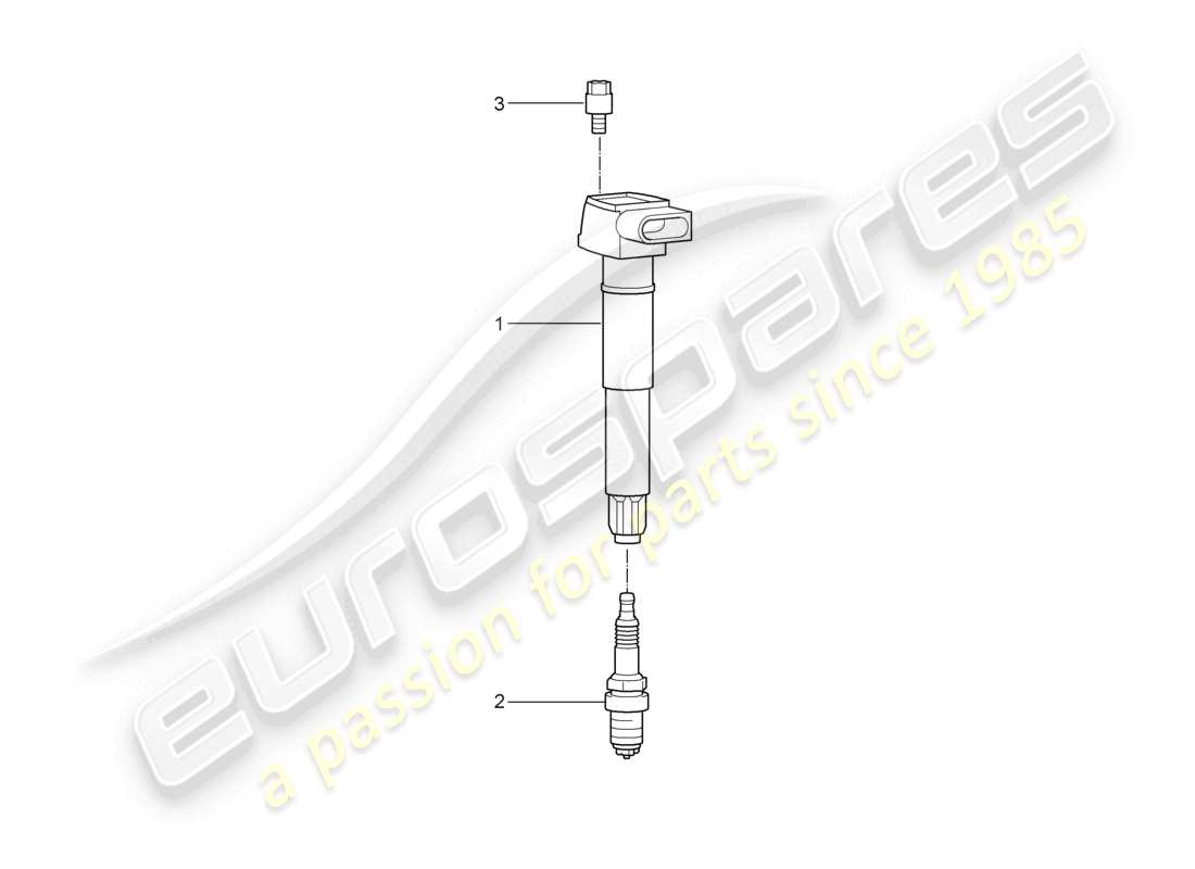 porsche 2010 (cayenne e1 9pa) ignition system parts diagram