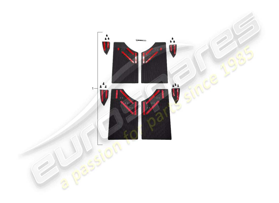 porsche 2009 (cayenne e1 9pa) mud flap e1 adventure parts diagram