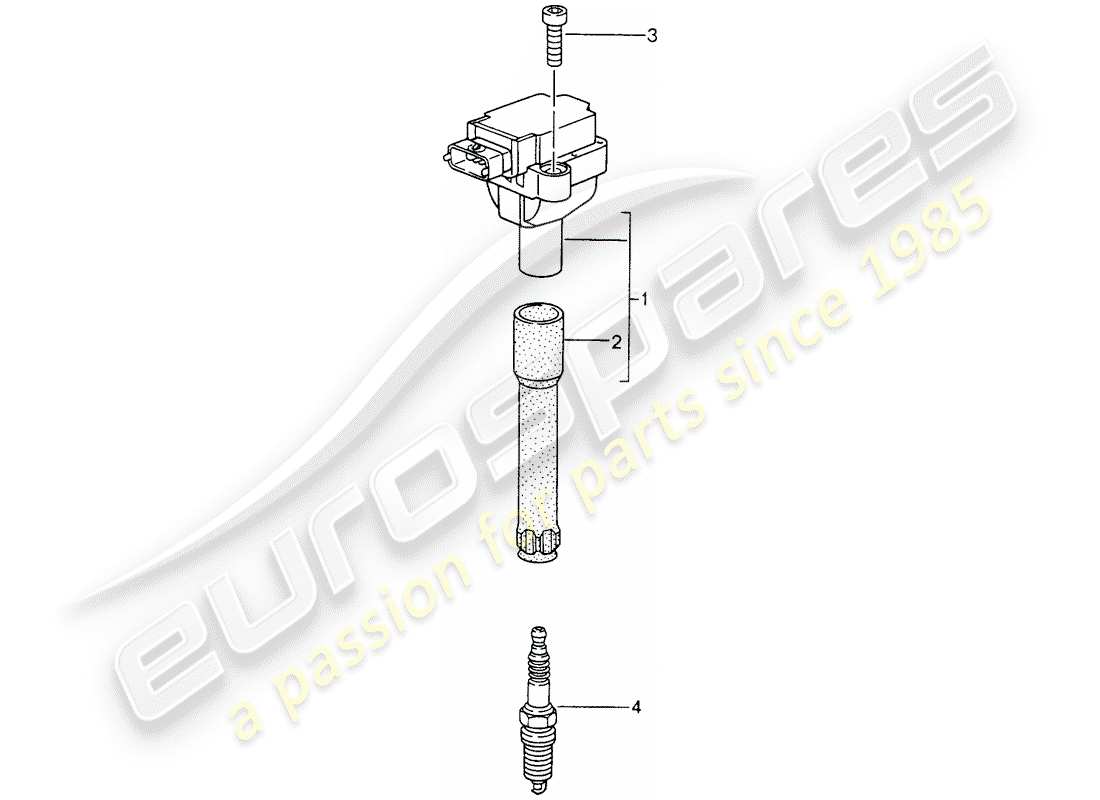 porsche 2004 (986 boxster) ignition system parts diagram