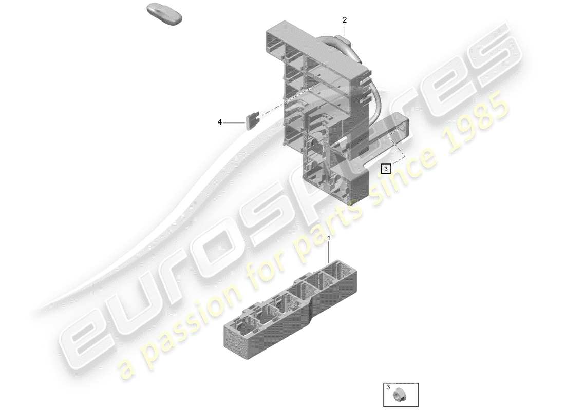 porsche boxster spyder (2019) fuse box/relay plate parts diagram