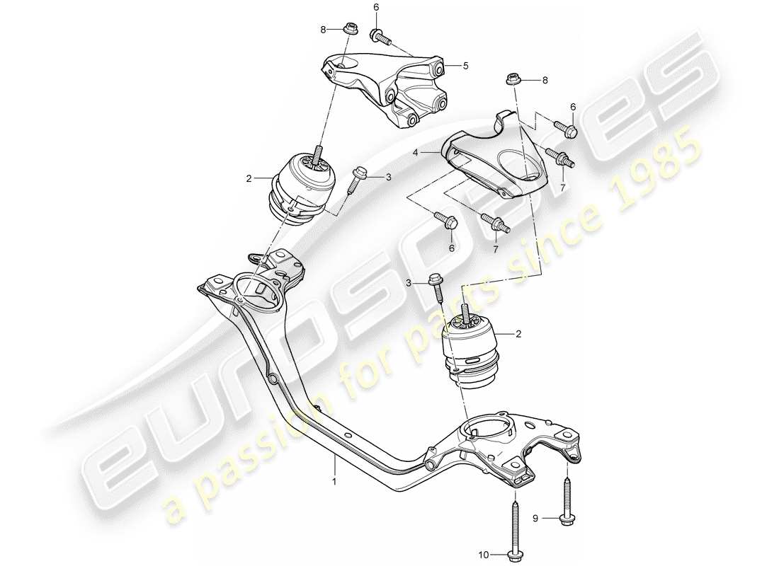 porsche 2007 (cayenne e1 9pa) engine lifting tackle lower part diagram