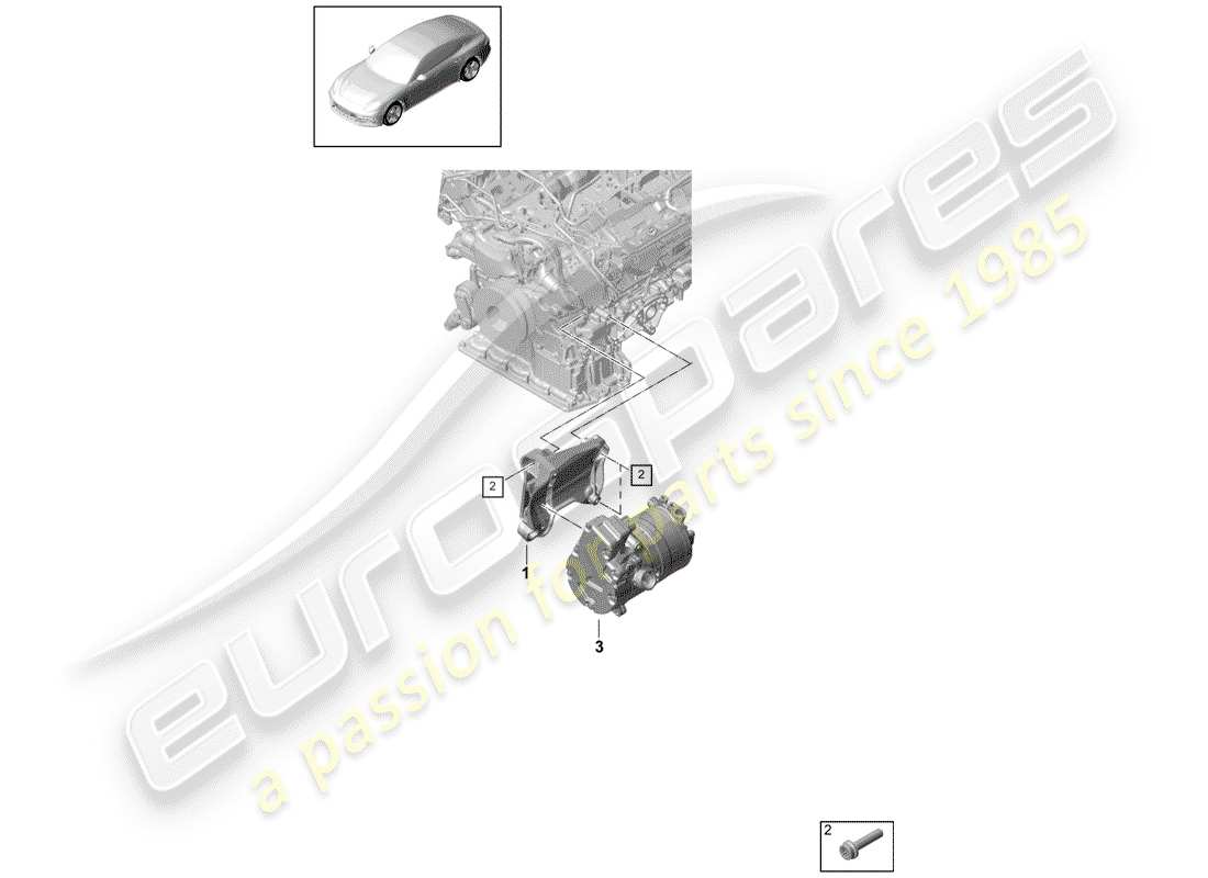 porsche 2018 (panamera 971-1) poly-v-belt fasteners part diagram