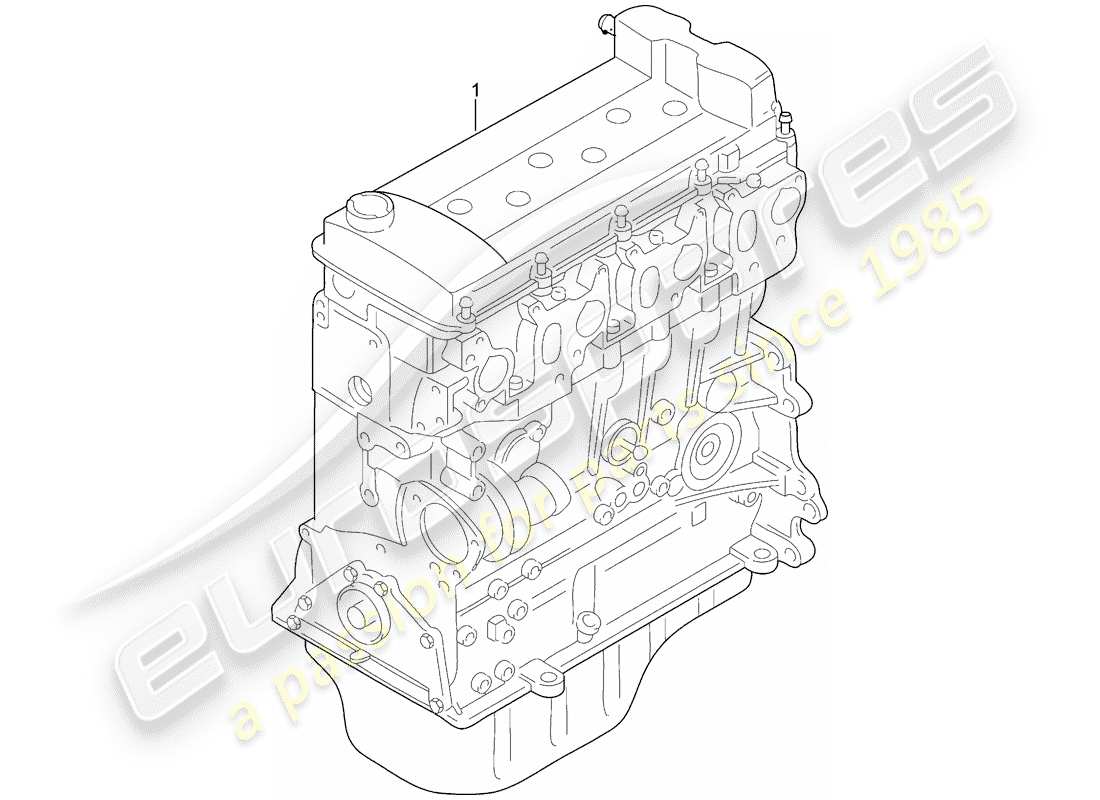 porsche 2018 (cayenne e2 92a) base engine comprising: valve cover cylinder head crankcase housing crank drive oil sump part diagram