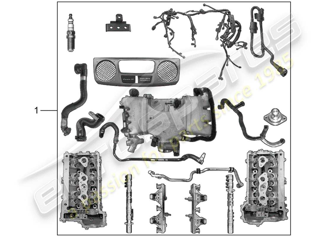 porsche 2018 (tequipment 98x/99x) engine parts diagram