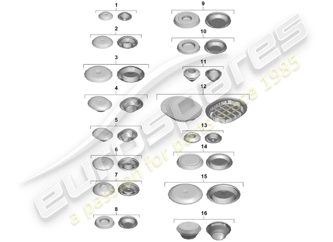 porsche 2020 (718 boxster spyder) bungs parts diagram