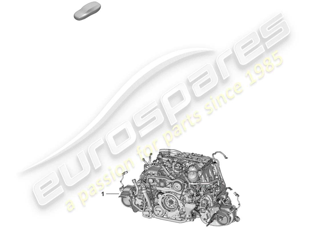 porsche 2020 (992-1) replacement engine (complete) parts diagram