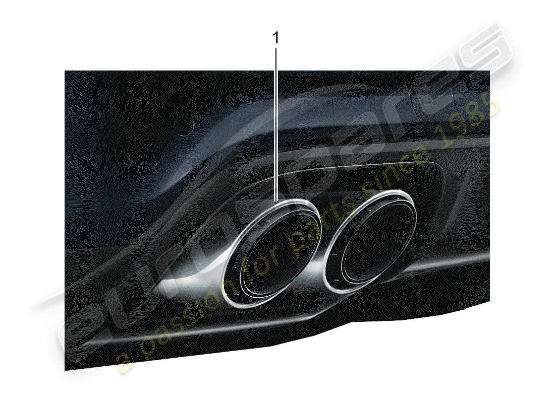 porsche 2015 (tequipment cayenne) tailpipe parts diagram