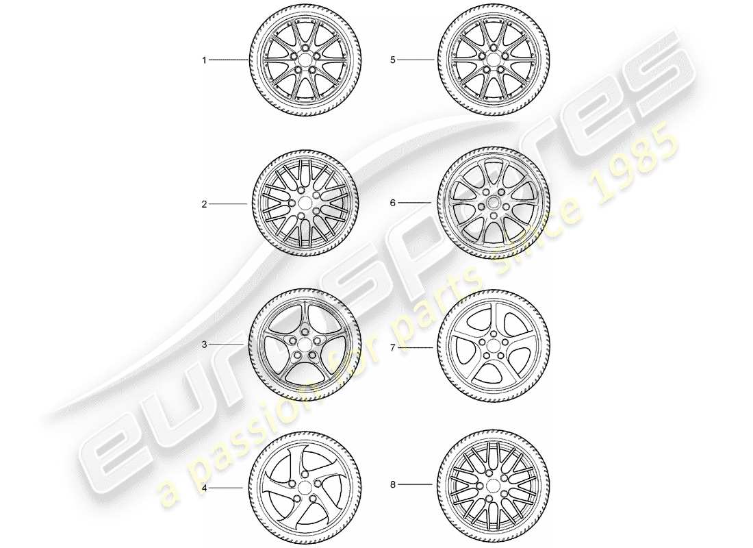 porsche 1998 (tequipment) gear wheel sets parts diagram
