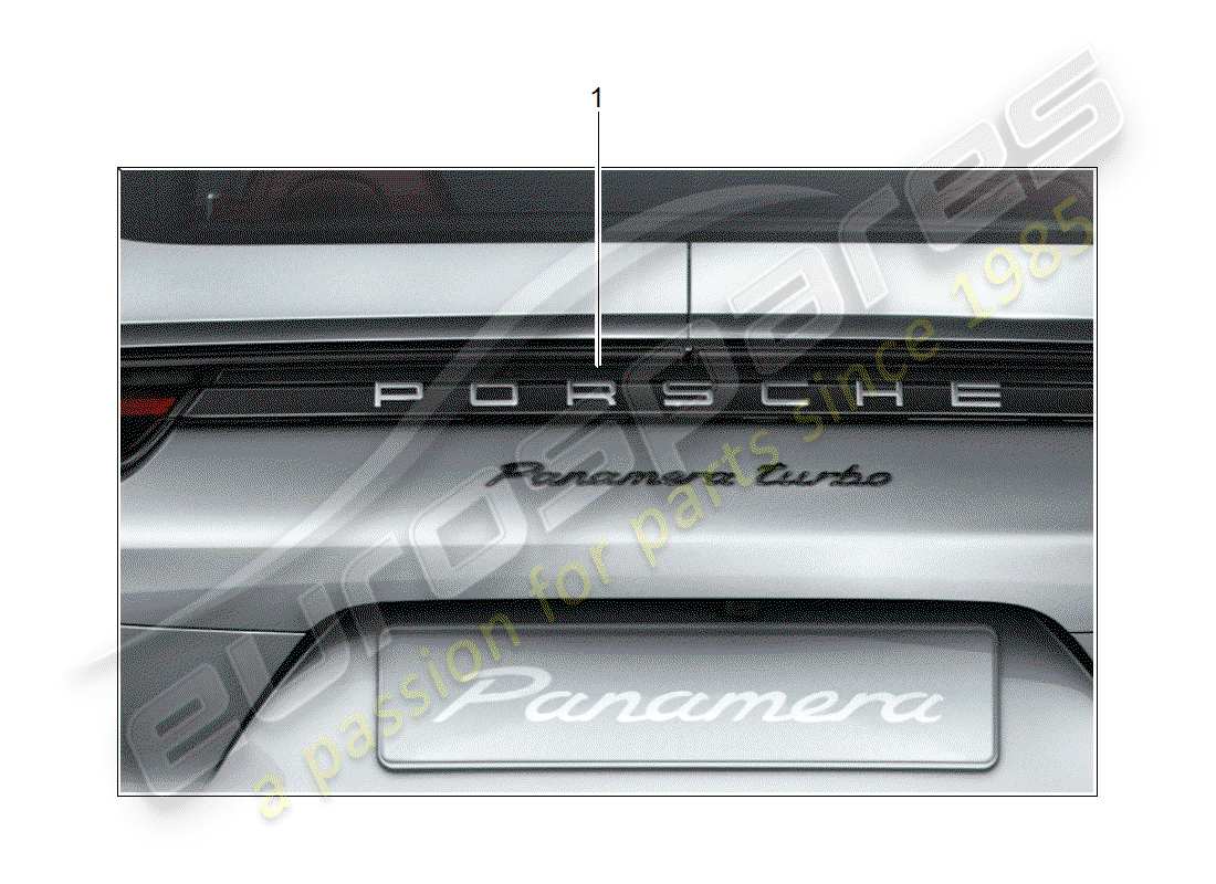 porsche tequipment panamera (2016) inscription parts diagram