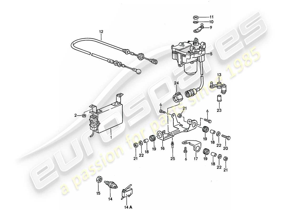 porsche 1994 (968) cruise control system part diagram