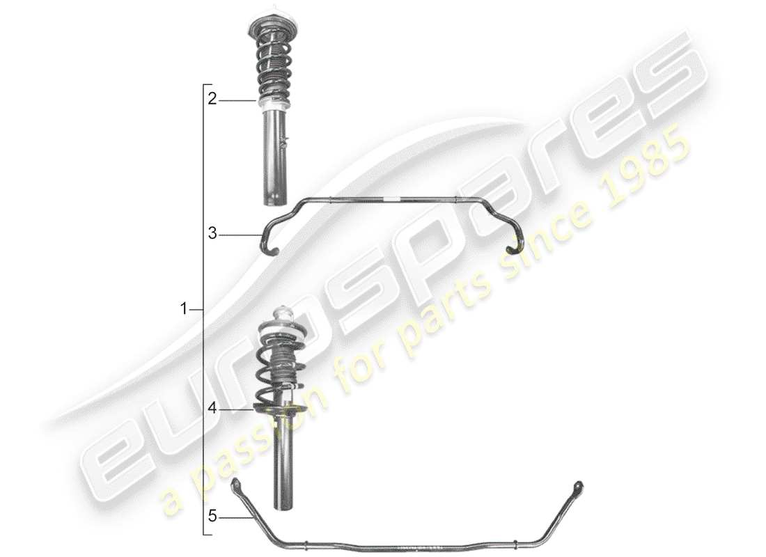 porsche 2016 (tequipment 98x/99x) sports suspension kits parts diagram