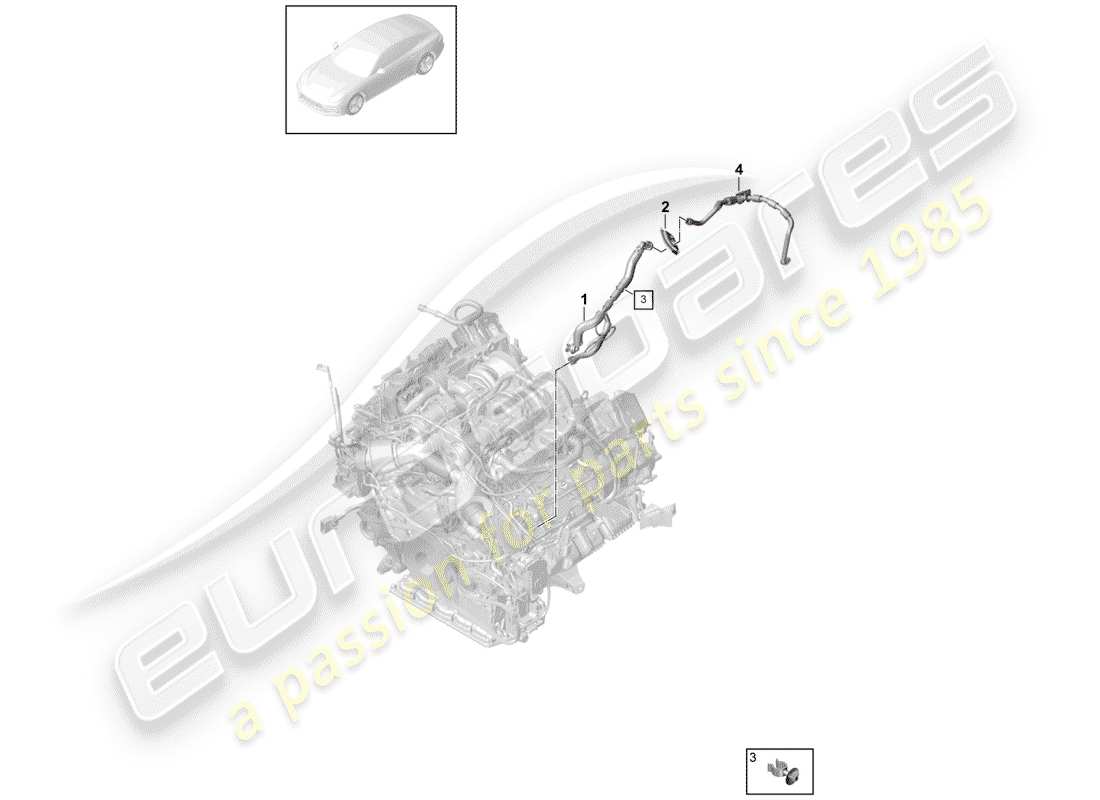 porsche 2018 (panamera 971-1) vacuum line part diagram