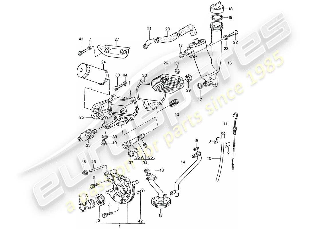 porsche 1983 (944) engine lubrication - attention - technical information - gruppe 1 - nr. 6/84 parts diagram