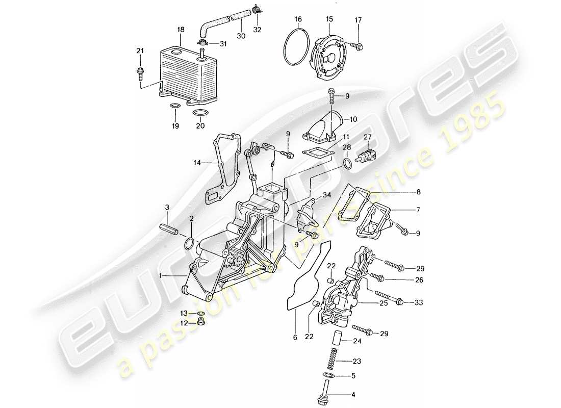 porsche 2001 (996) oil pump part diagram