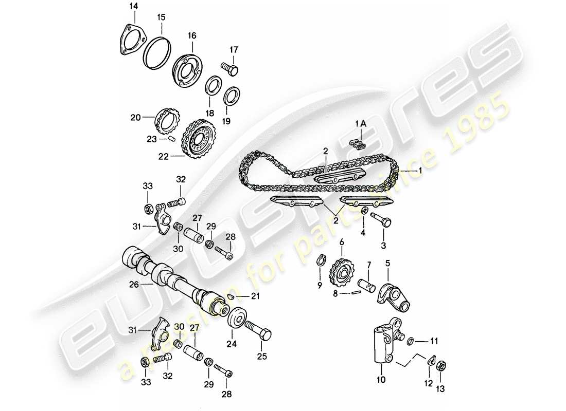 porsche 1986 (911) valve control part diagram