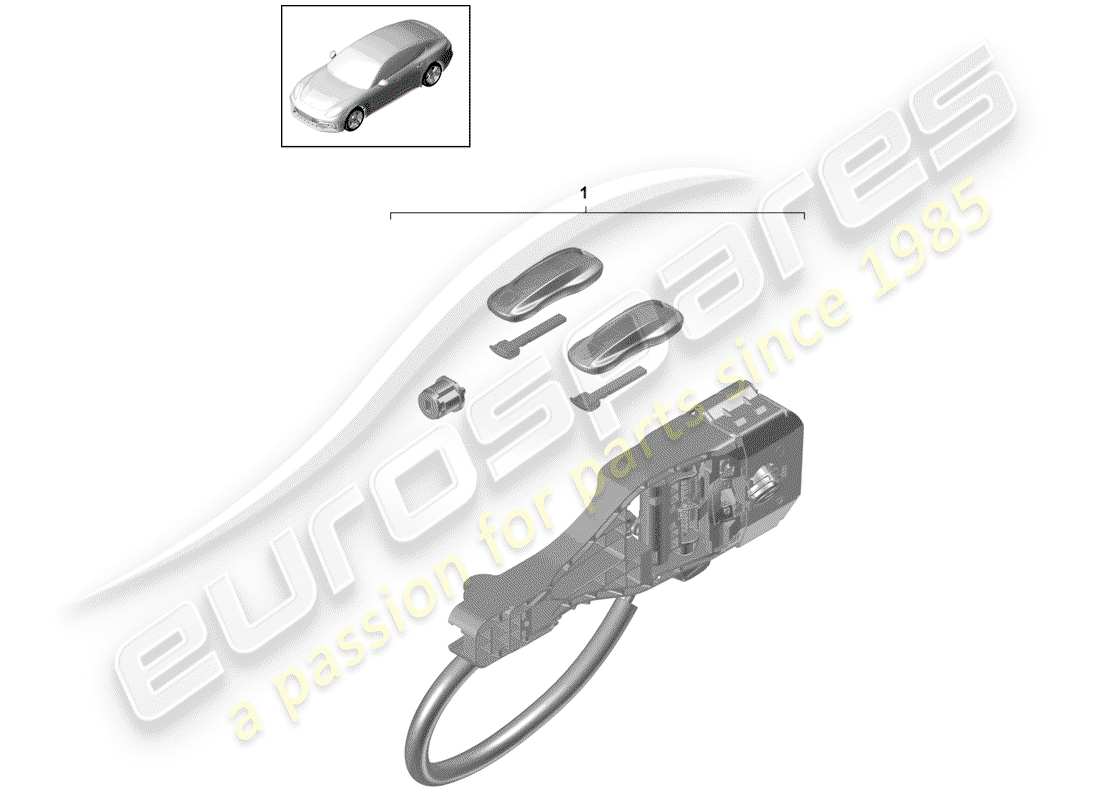 porsche 2017 (panamera 971-1) 1 set of lock cylinders part diagram
