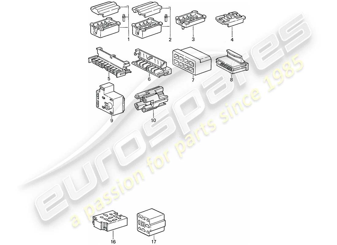 porsche 1980 (911) connector housing part diagram