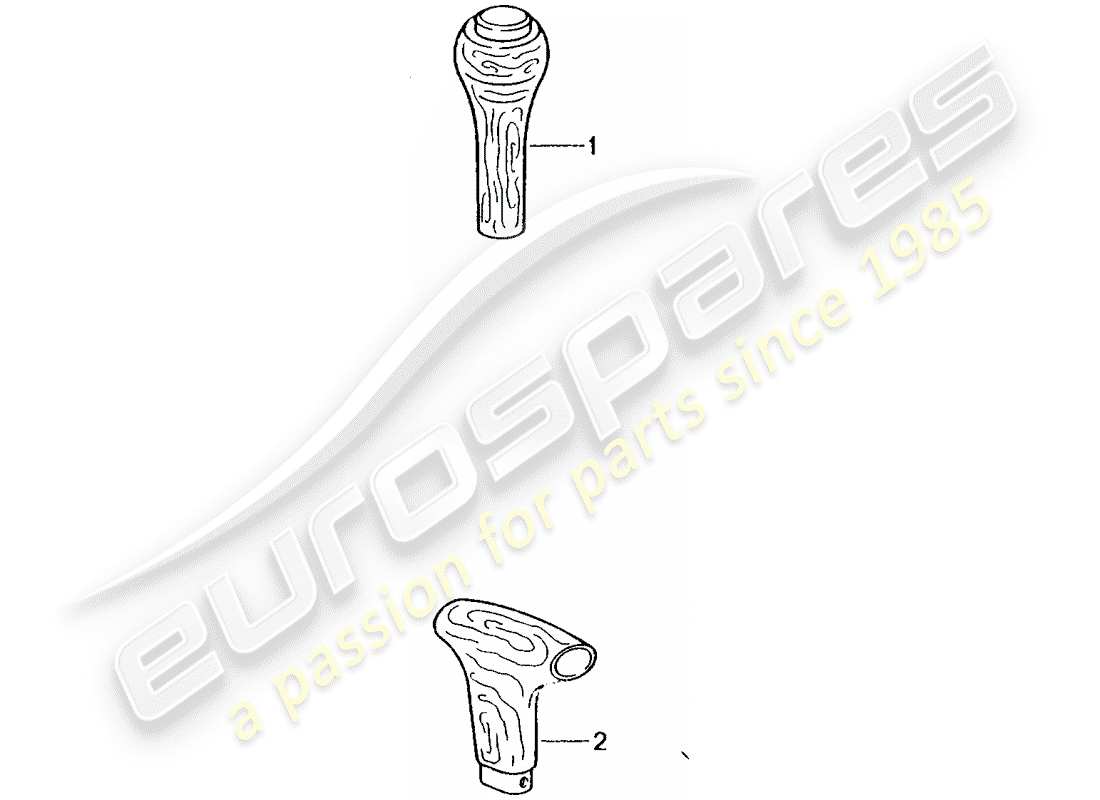 porsche 1997 (tequipment) selector lever parts diagram