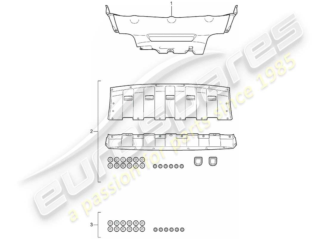 porsche 2016 (tequipment cayenne) underbody protection parts diagram