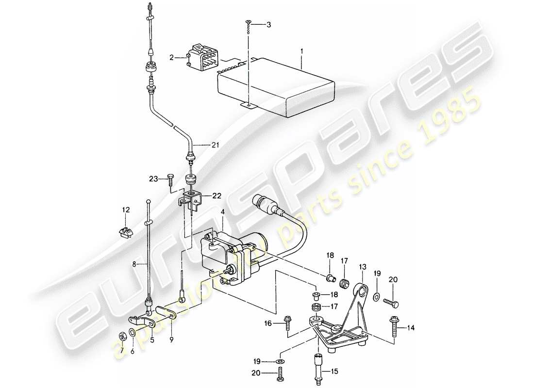 porsche 1998 (993) cruise control system part diagram