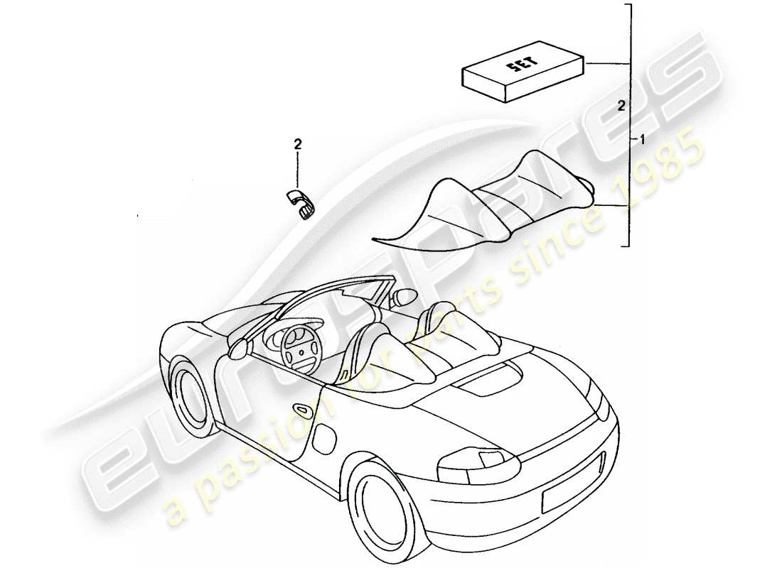 porsche 1986 (tequipment) cover parts diagram