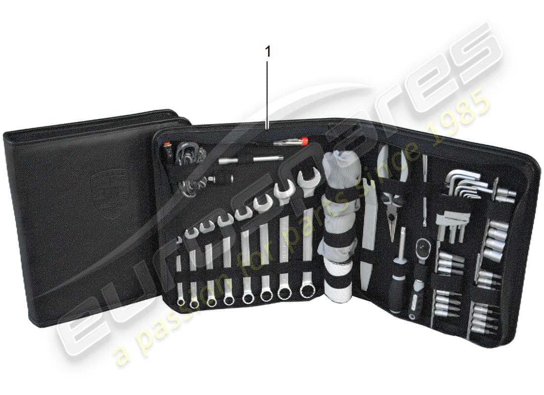 porsche tequipment panamera (2019) tool kit bag parts diagram