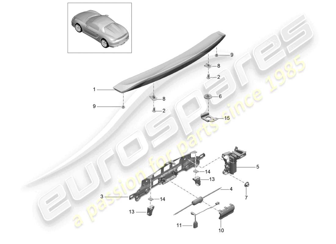 a part diagram from the porsche boxster parts catalogue