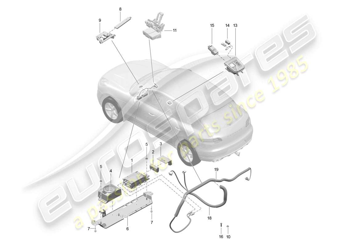 a part diagram from the porsche macan parts catalogue