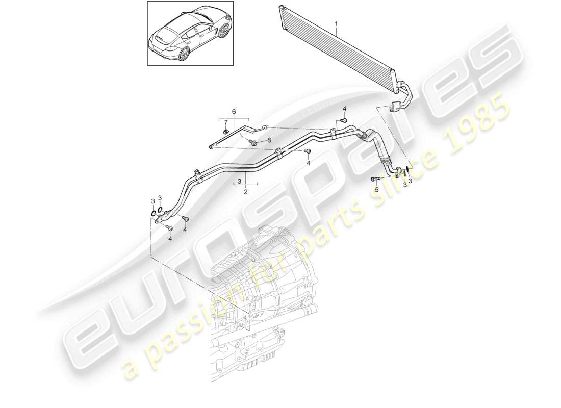 a part diagram from the porsche 2010 (panamera 970) parts catalogue