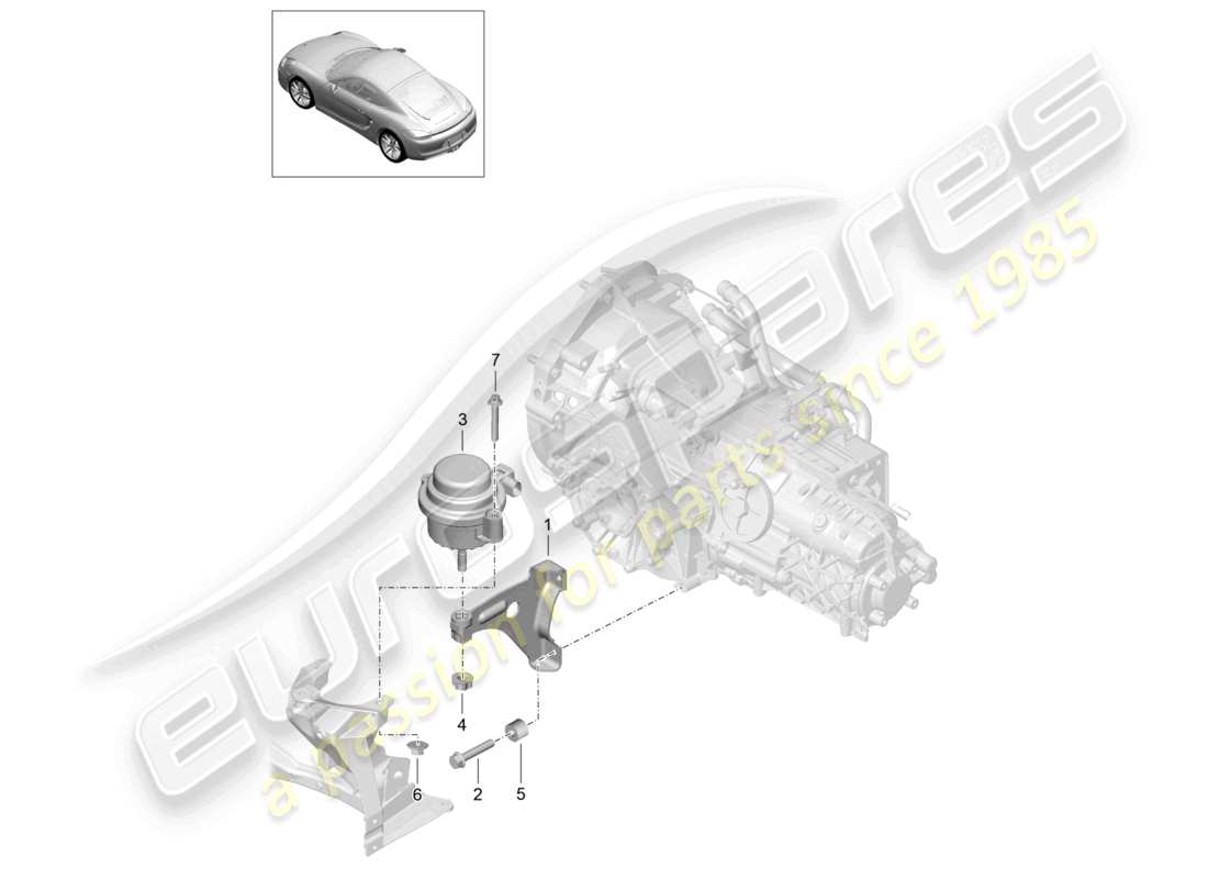 a part diagram from the porsche 2016 (981 cayman) parts catalogue