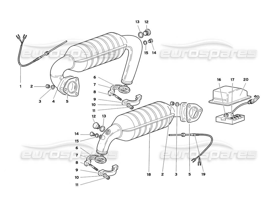 a part diagram from the lamborghini diablo parts catalogue