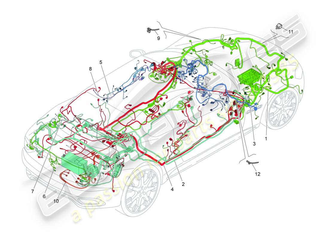 a part diagram from the Maserati GranTurismo (2009) parts catalogue
