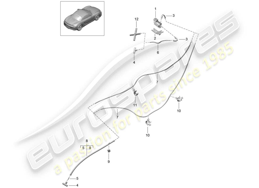 porsche 2013 (981 boxster) exhaust system sport parts diagram