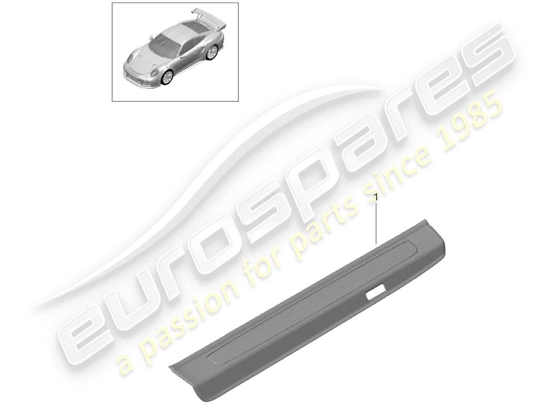 porsche 2014 (991-1 turbo) sill trim strip sill inscription part diagram