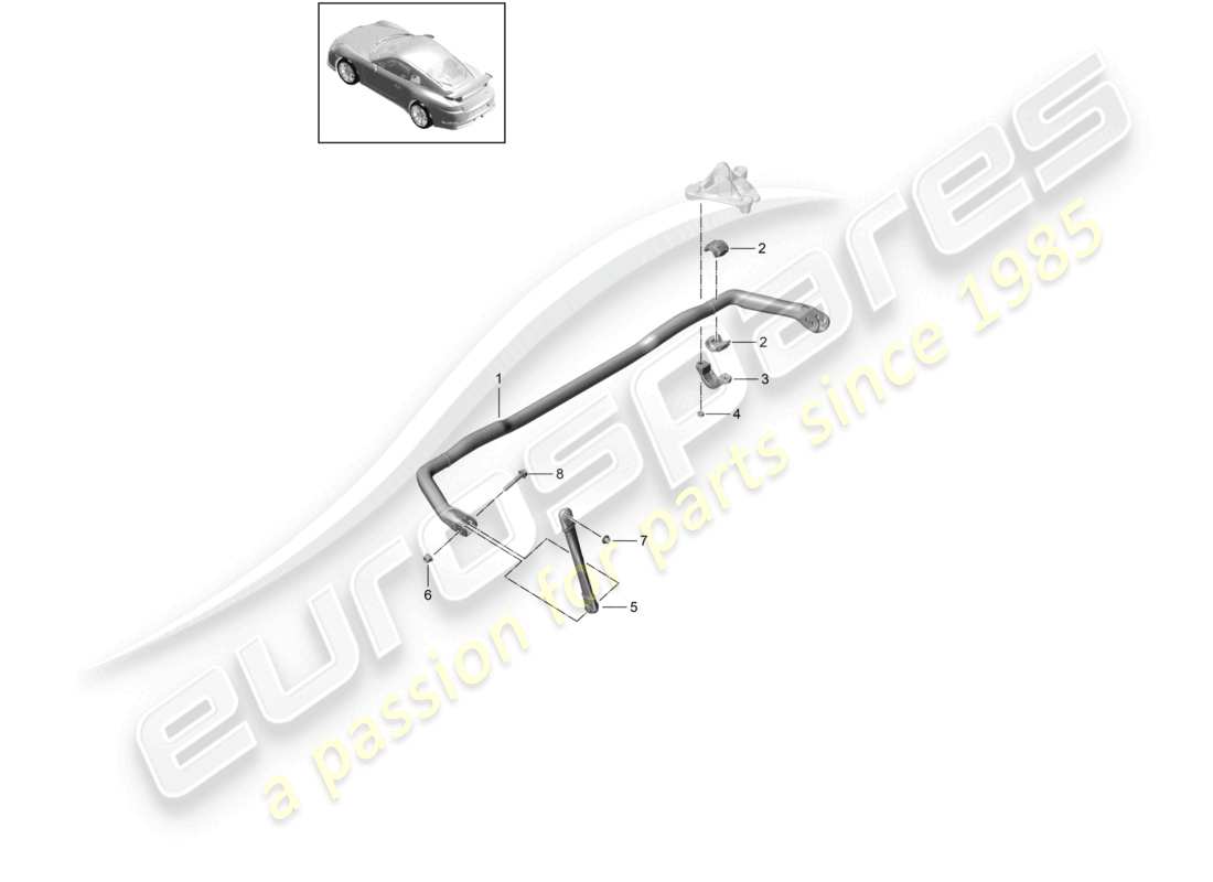 porsche 2016 (991-1 r/gt3/rs) anti-roll bar d - mj 2018>> part diagram