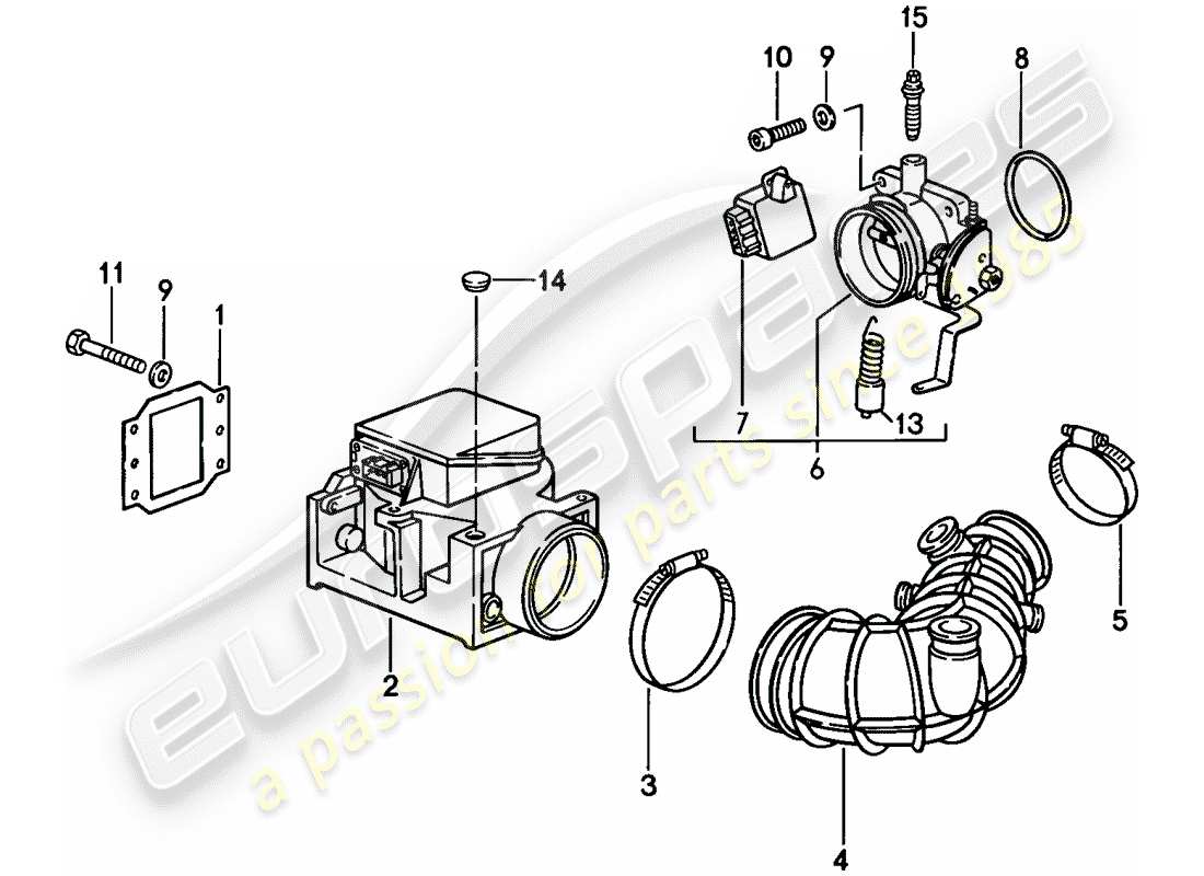 porsche 1987 (944) l-jetronic - 1 parts diagram
