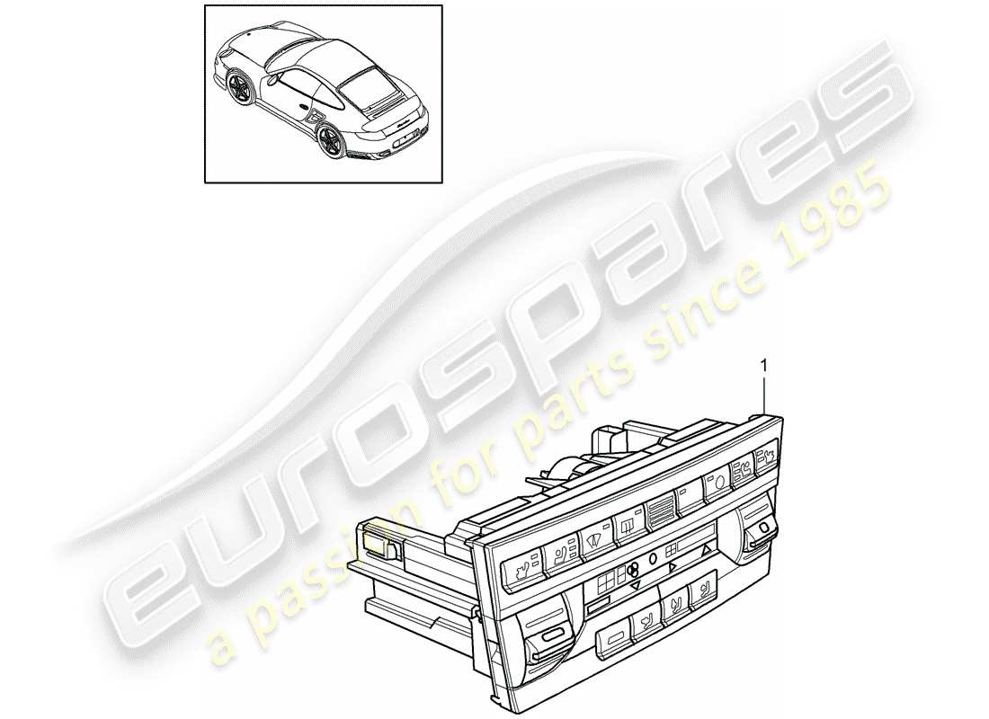 porsche 2011 (997-2 turbo / gt2 rs) control switch parts diagram