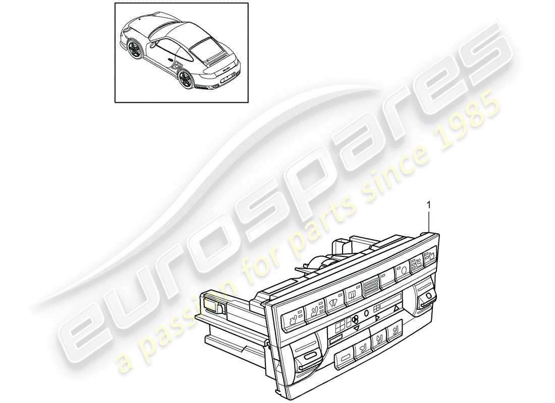 porsche 911 t/gt2rs (2011) control switch parts diagram