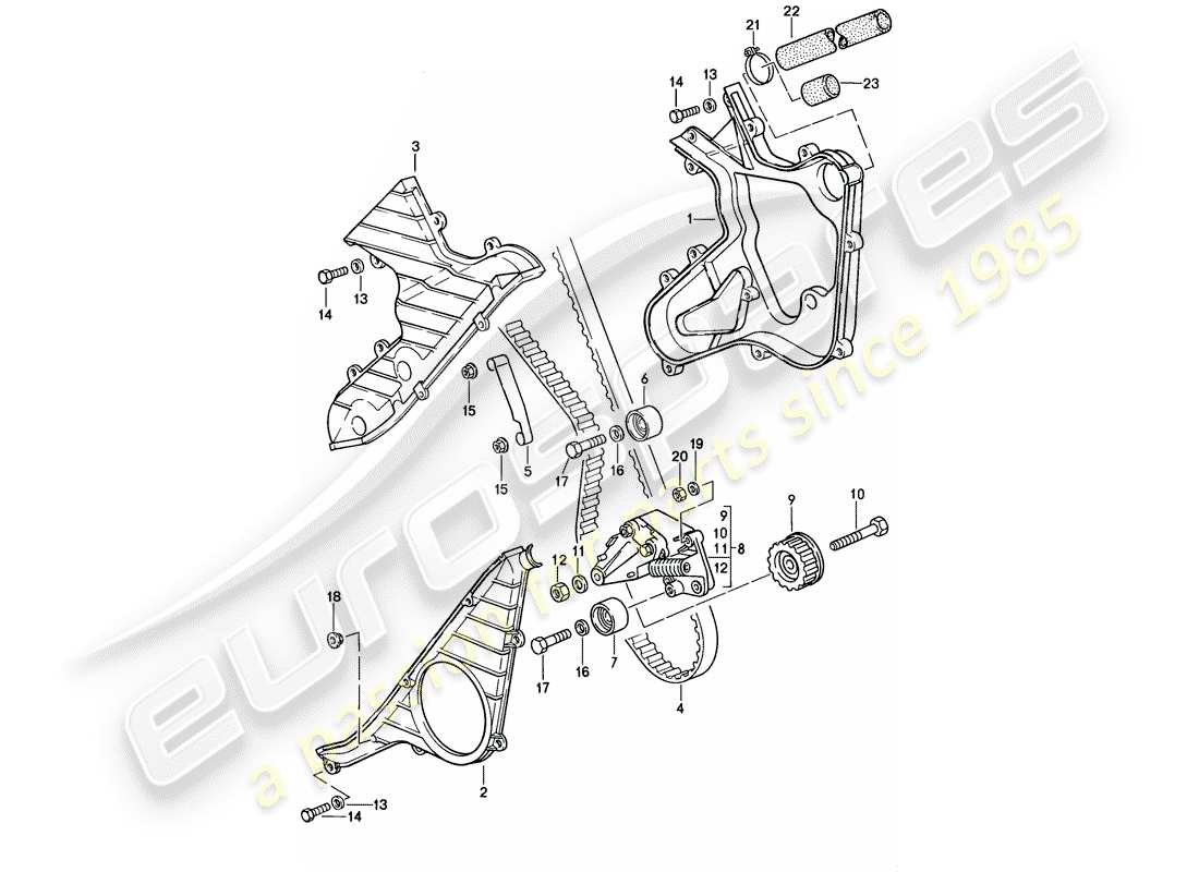 a part diagram from the porsche 1986 (944) parts catalogue