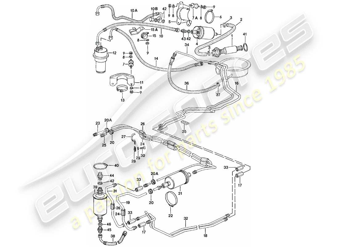 a part diagram from the porsche 1982 (924) parts catalogue