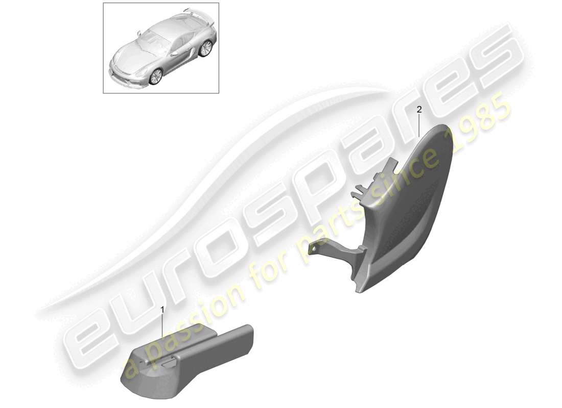 a part diagram from the porsche cayman parts catalogue